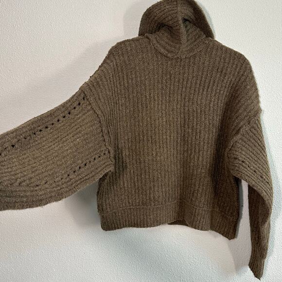 π΄ Free People Cardi Jackson Chunky Brown Sweater, Size M - Picture 7 of 10